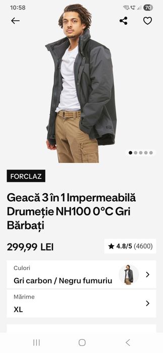 Geaca iarna Decathlon