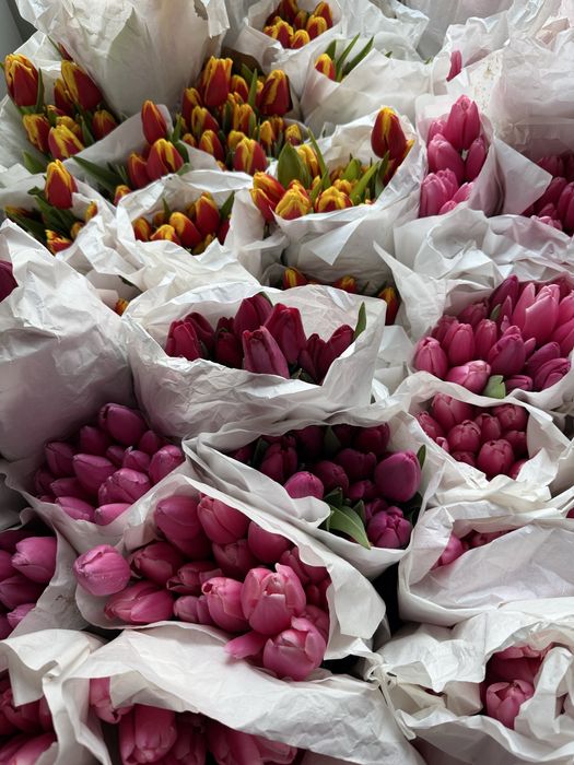Тюльпаны и розы от 800тг