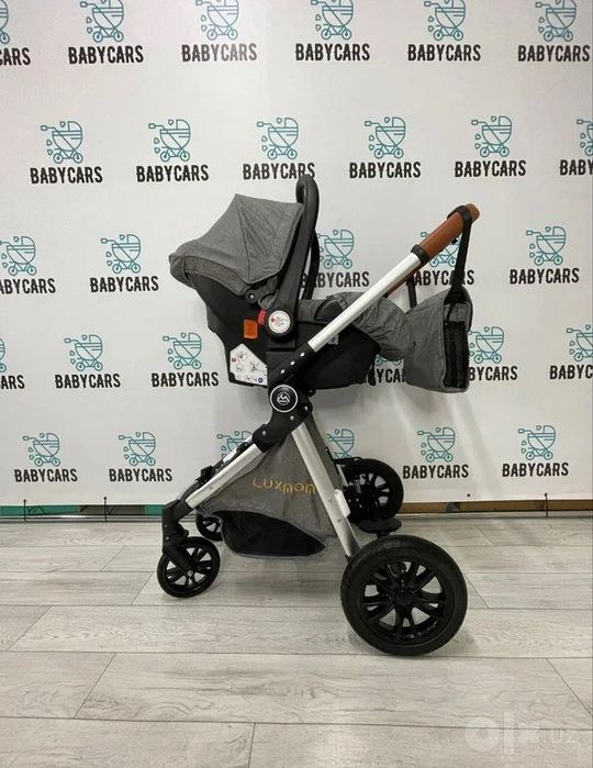 Продается Коляска Luxmom HGv9 серая 3 в 1 (б/у)