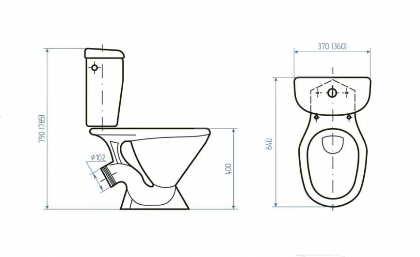 Унитаз керамический ЦОП