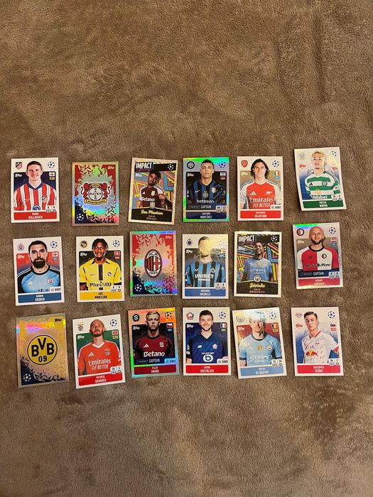 Наклейки топс лиги чемпионов сезона 24-25