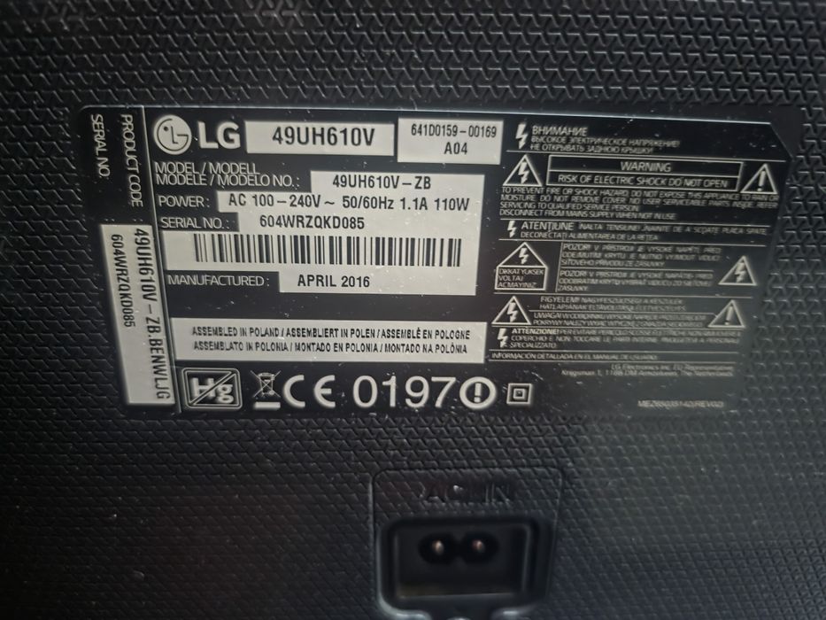 Vand tv Smart LG 4k diagonala 126 cm