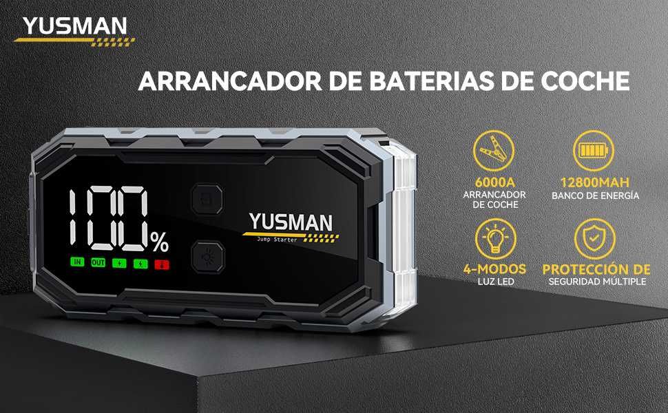 Стартер за акумулатор Jump Starter YUSMAN 12800mAh Пали всичко 12v НОВ