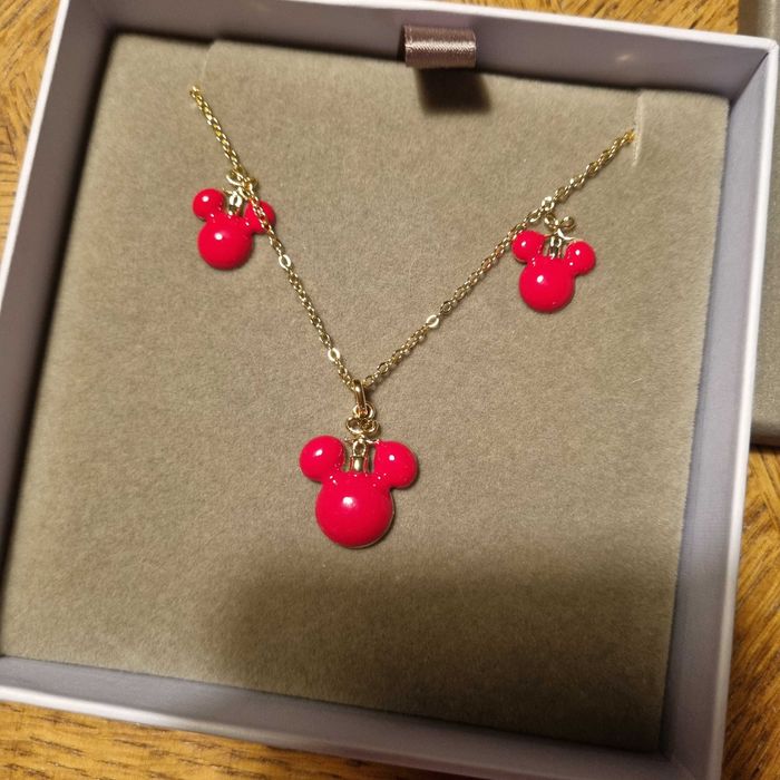 Обеци и колие Couture Kingdom Disney Mickey Mouse - позлатени