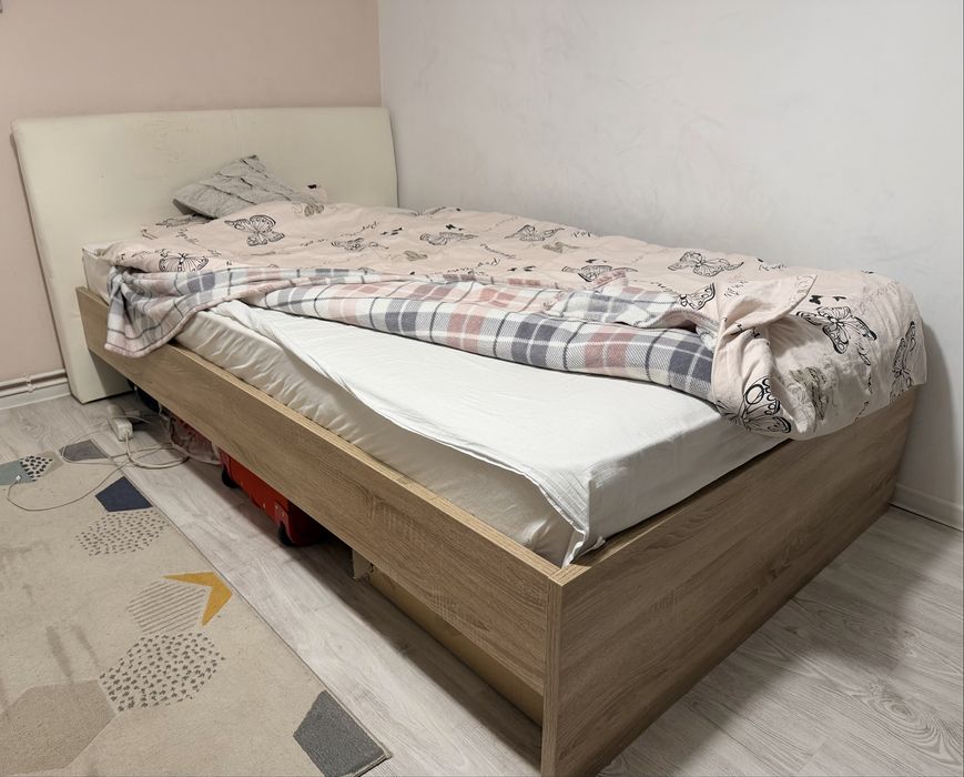 Pat dormitor 120x200 cu saltea