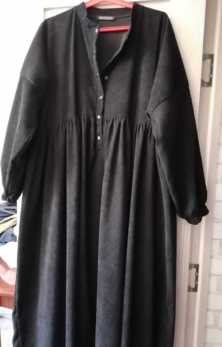 Платье микровельвет в пол 46-52р