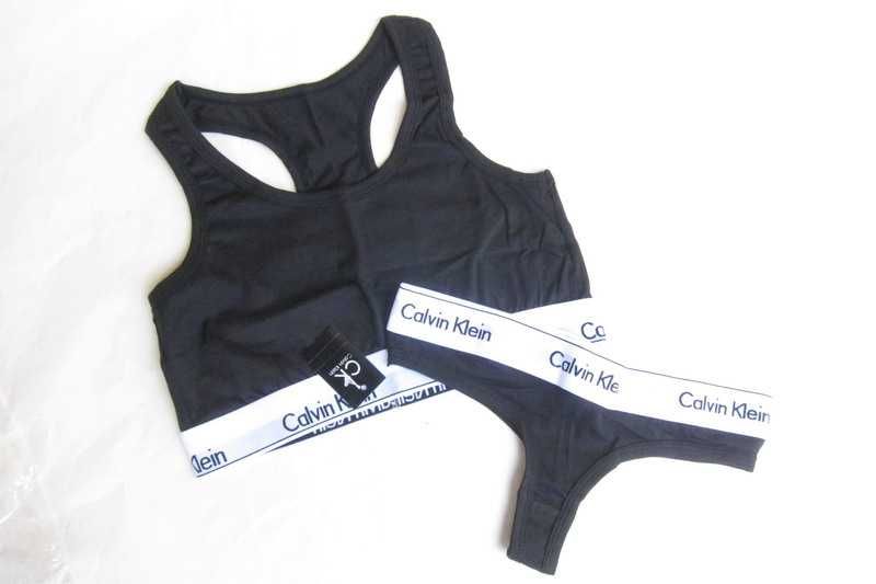 Set bustiera si chilot CK Negru, S
