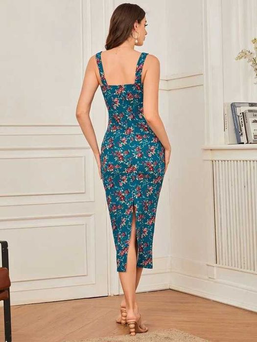 Rochie Eleganta cu Print Floral  S