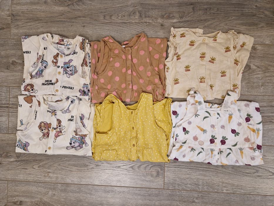 Lot 6 salopete/pijama H&M 104 fetita, din bumbac 100% , fara m