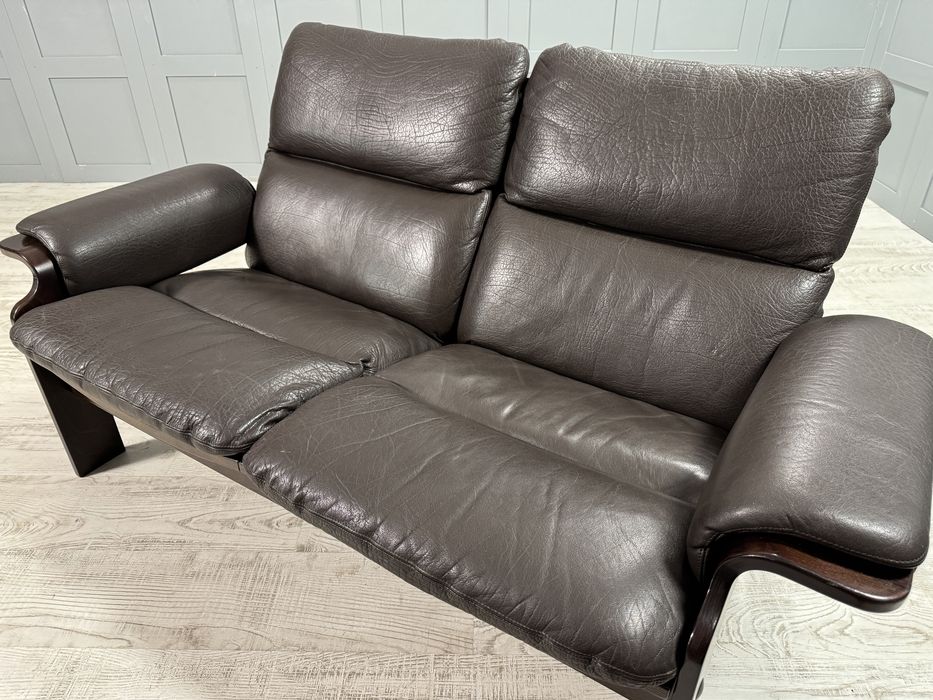 Винтидж кожен диван 2-ка Arne Norell Д1109