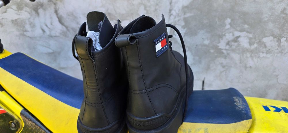 Ghete de piele cu siret, Negru, 45  Tommy Jeans
