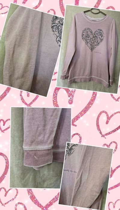 Bluza cu maneca lunga roz pudrat
