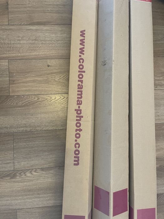Vand 3 x Fundal foto Colorama 2.72 x 11 m – Alb, Negru și Gri | Vând separat sau la set