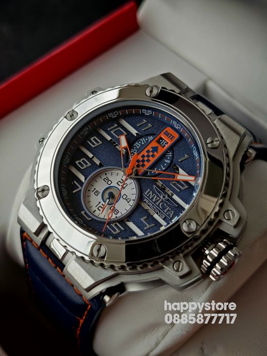 INVICTA Racing Downforce silver/blue 56 mm, Инвикта нов ръчен часовник
