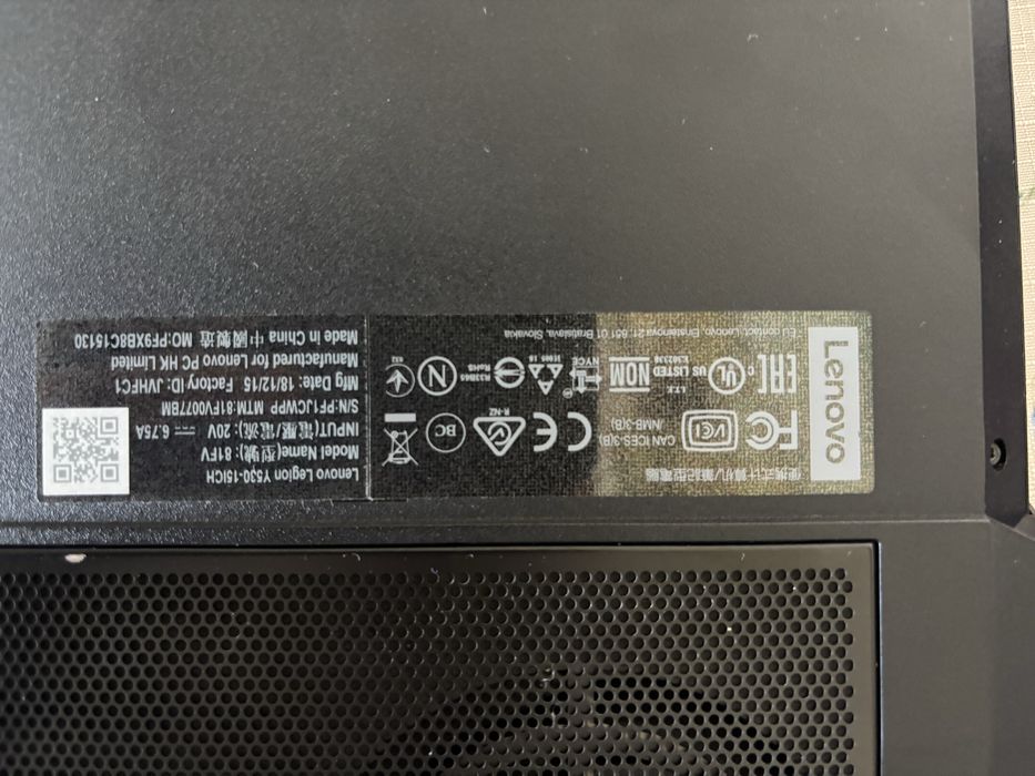 Lenovo Legion Y530 Intel Core i7-8750H 16GB RAM - Windows 11 Pro