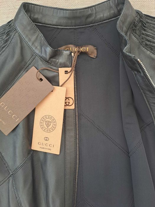 Чисто ново дамско кожено яке GUCCI