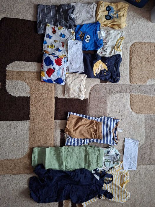 Haine baiat marimea 74 pana la 92-body-pulovere-veste-hanorace-pantaloni scurti/lungi-camasi-pijamale-compleu vara-veste si altele
