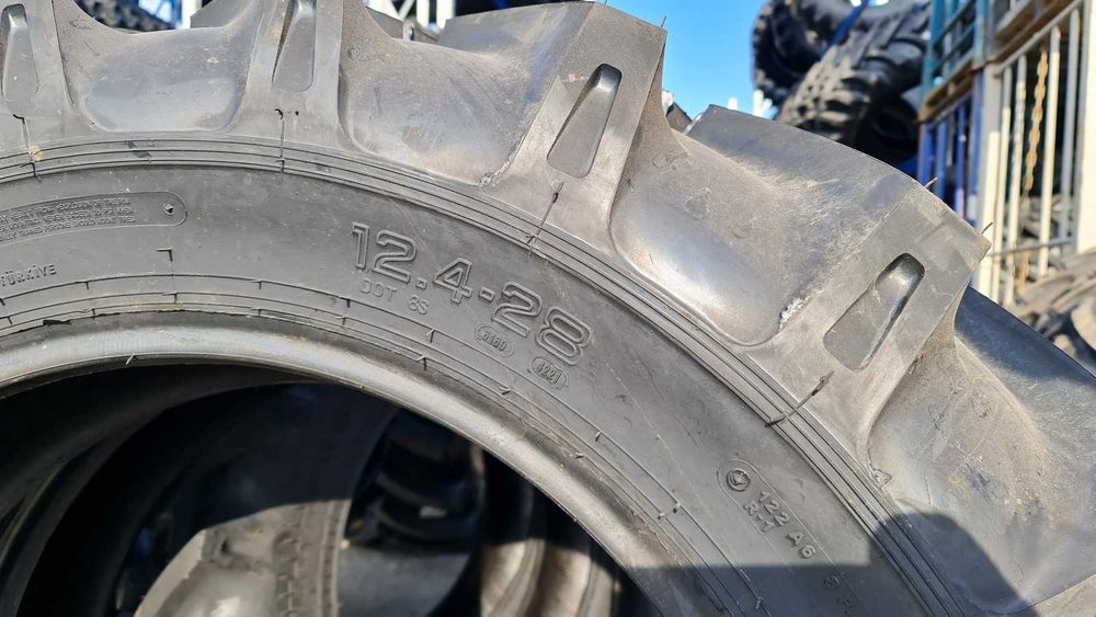 Cauciucuri noi 12.4-28 PETLAS 8 pliuri anvelope tractor FIAT 445