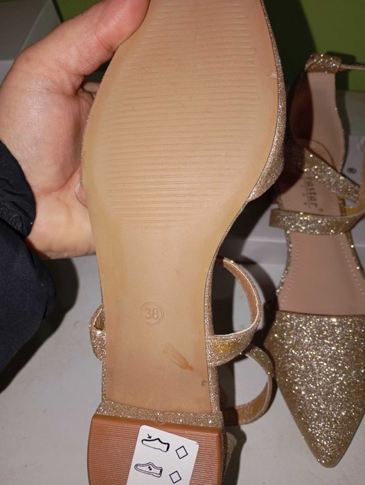 Sandale superbe auri talpa joasa Nr 38 39 40