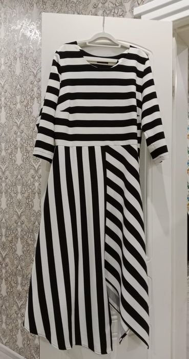 Платье зебра полосатый