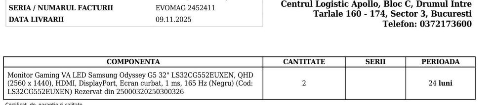 Monitor Samsung Oddisey G5 32 inch curbat