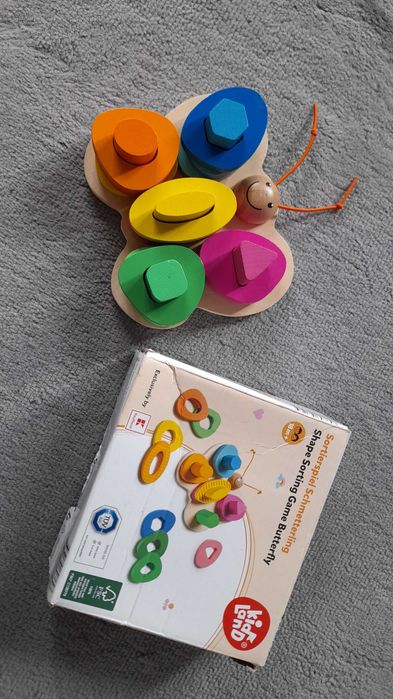 Дървена образователна играчка пеперуда, сглобяема