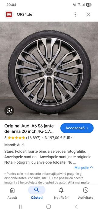 Vând jante Audi R20 A5,A4,A6