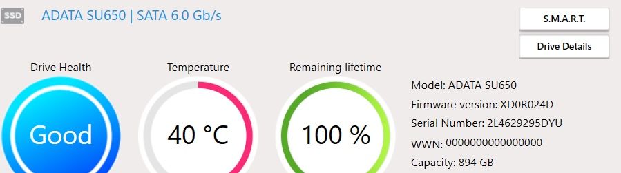 SSD ADATA Ultimate SU650 1 TB