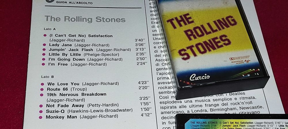 Caseta audio de colectie  din seria  LE GRANDE STORIA DEL ROCK DIN 1981 - THE ROLLING STONES.