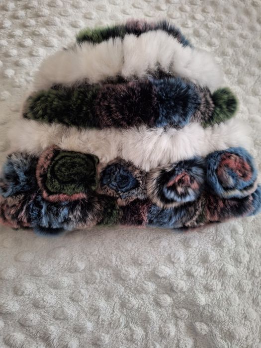 Шапка естествен косам заек