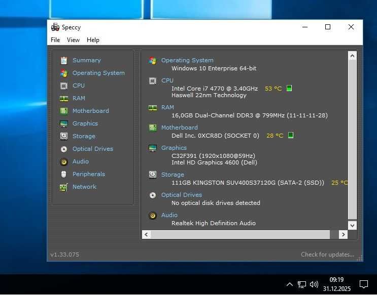 Mini PC Dell Optiplex 9020,  i7 4770 4 Core 3.4GHz/16GB DDR3/SSD 120Gb