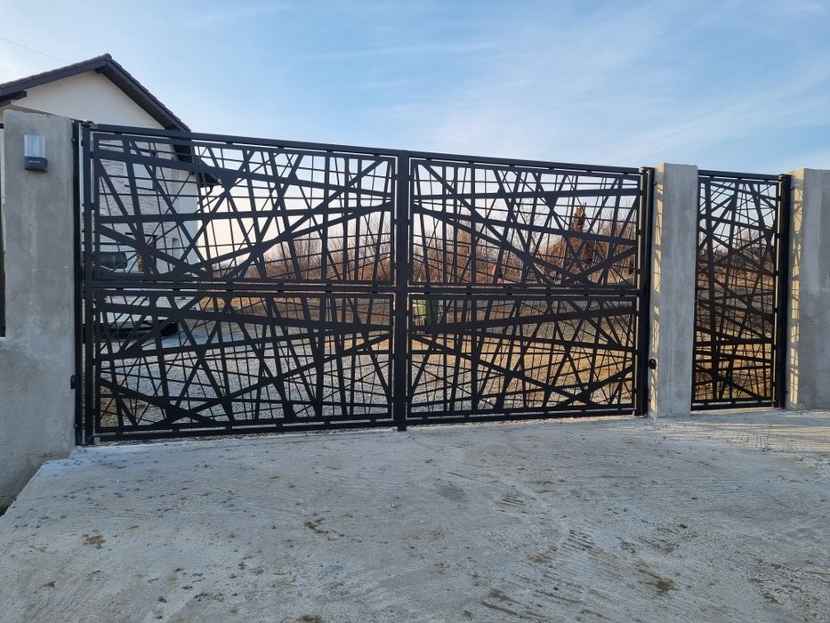 Porti și panouri de gard din tabla debitata cu plasma CNC Automatizari
