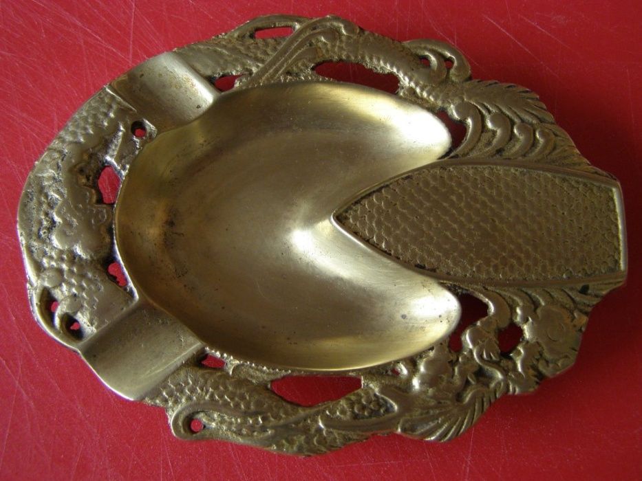 винтидж фруктиера свещник стар пепелник месинг vintage deco