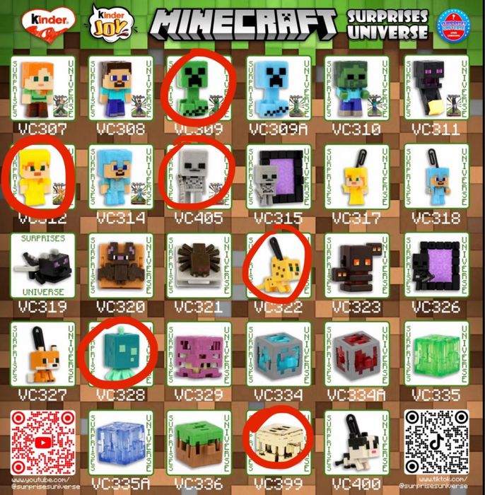Фигурки по майнкрафту из киндера