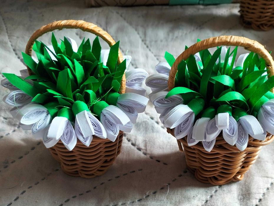 Квилинг моливник,кошница и букети