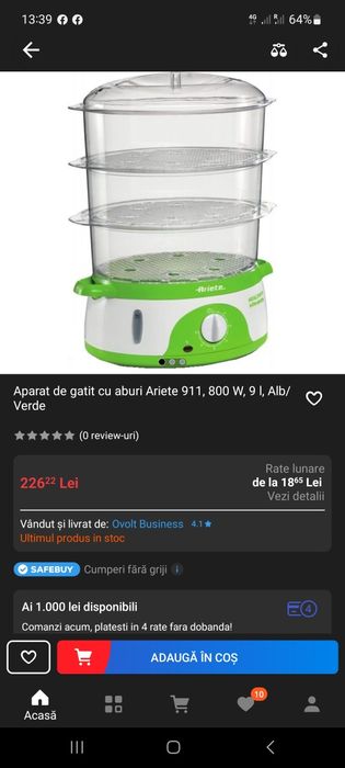 Aparat de gătit cu aburi