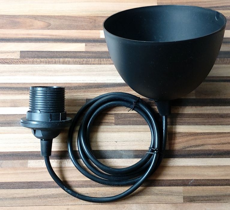 Дървен полилей/пендел с кабел и фасунга