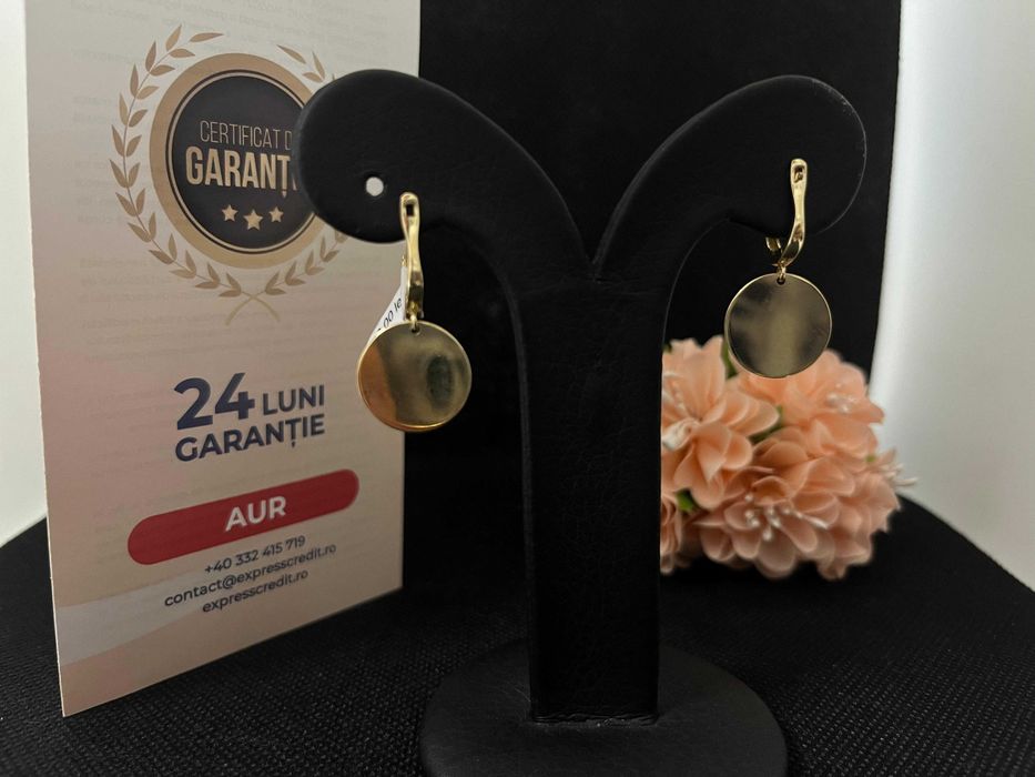 Cercei Aur 14k 3.02g (AG16 Moldova b32998.5)-Garantie 2 ani!