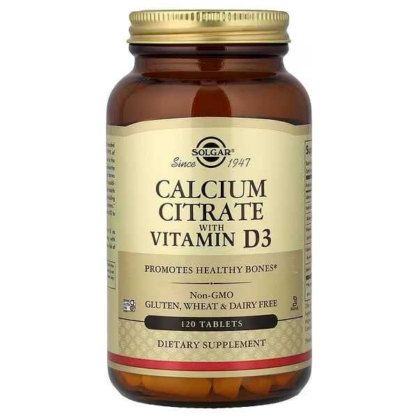 Solgar Calcium Citrate with Vitamin D3 120 Tablets