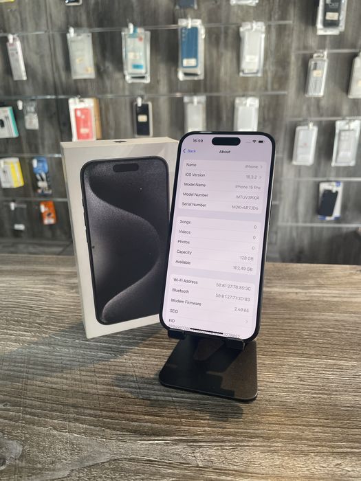 iPhone 15 Pro Black Titanium 128GB 88% SH 12 Luni Garantie