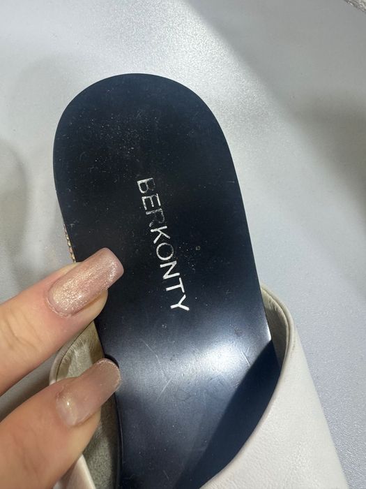 Шлепки кожа Италия