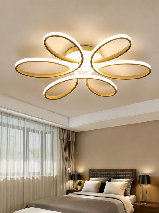 Елегантен таванен LED 65W -ЗЛАТИСТ КОРПУС