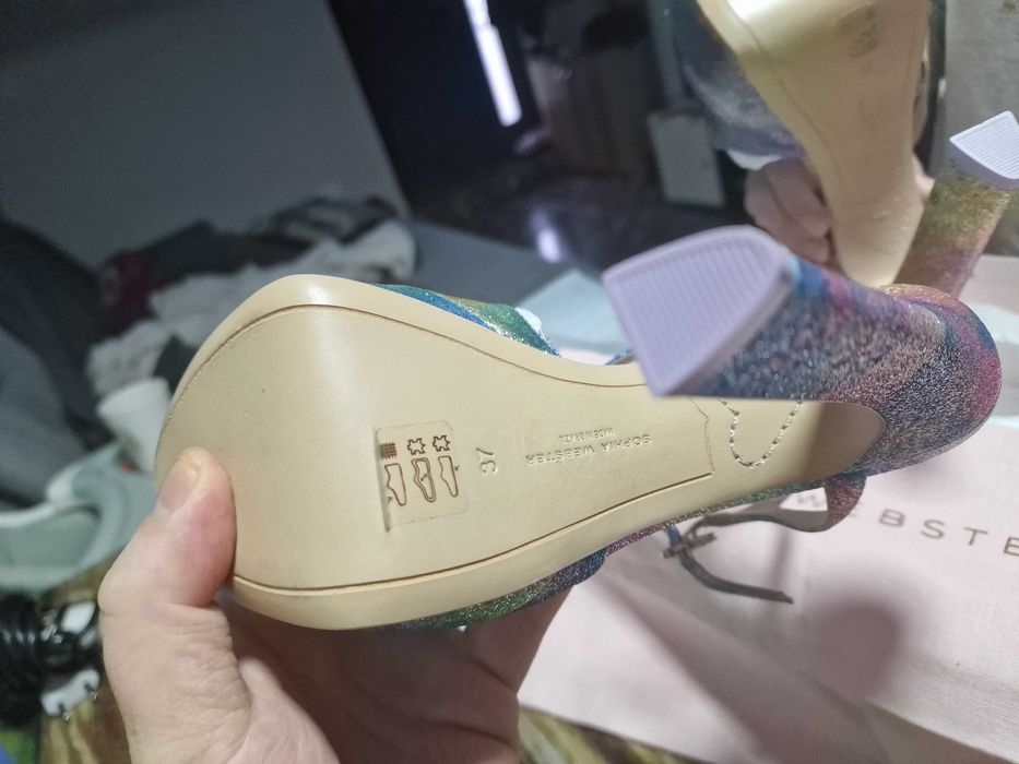 Pantofi dama Sophia Webster Natalia Sandals Mermaid Glitter 37