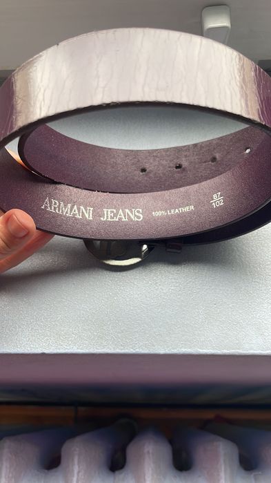 Armani Jeans оригинален колан естествена кожа Армани Джинс