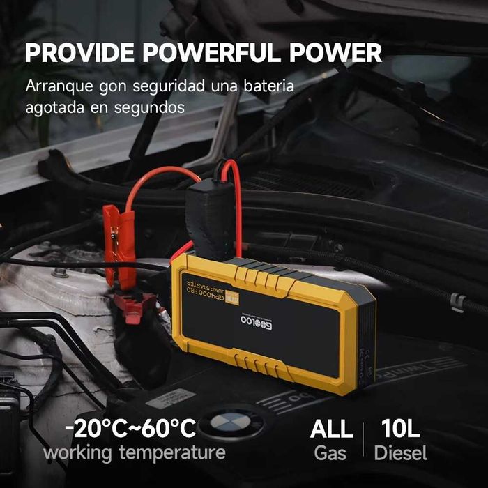 Професионален авариен стартер Gooloo GP4000 Pro 4000A/26800 mAh - НОВ