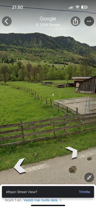 Teren Intravilan 1900 mp în loc. Vidra, jud. Alba, investiție cabană