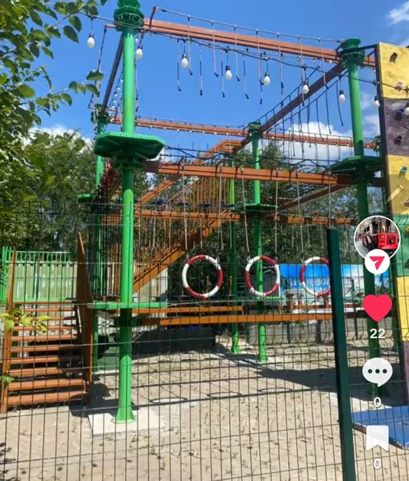 Веревочный парк.  Скалодром.