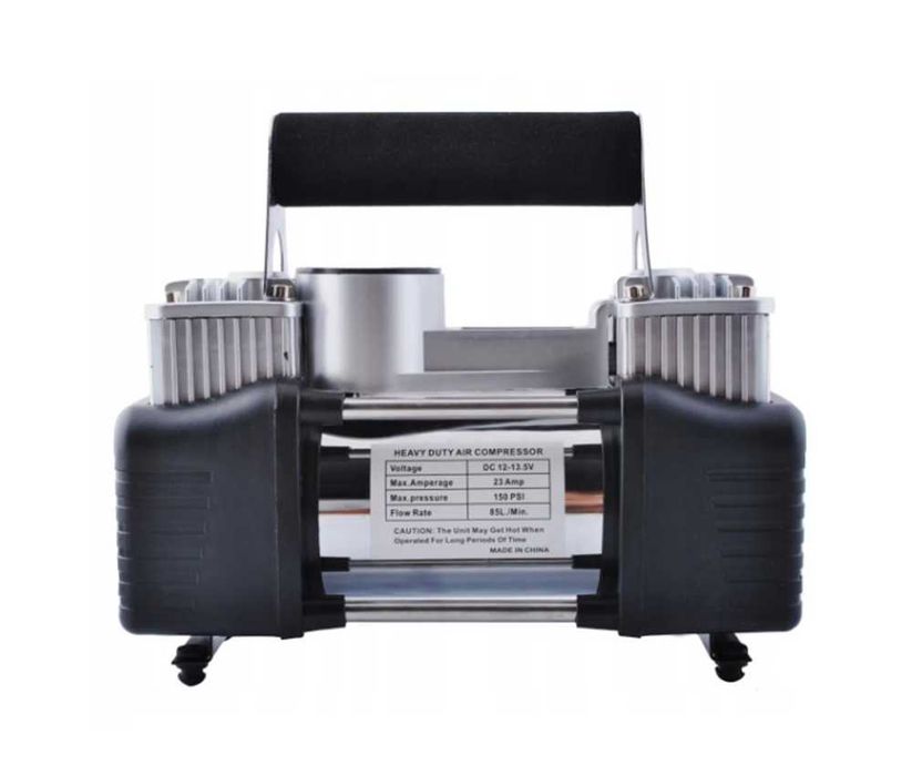 Метален двуцилиндров компресор за гуми , 12V, 150PSI, 10bar