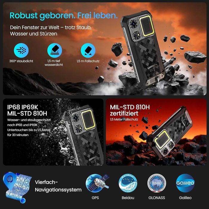 LAGENIO Rhino 1 Pro - 6.9", 8GB+16GB/256GB, 12000mAh, защита, Stereo
