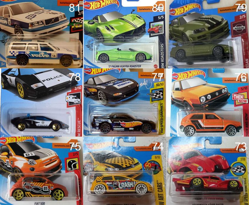 Метални колички Hot Wheels Хот Уиилс в мащаб 1:64 От различни години 2